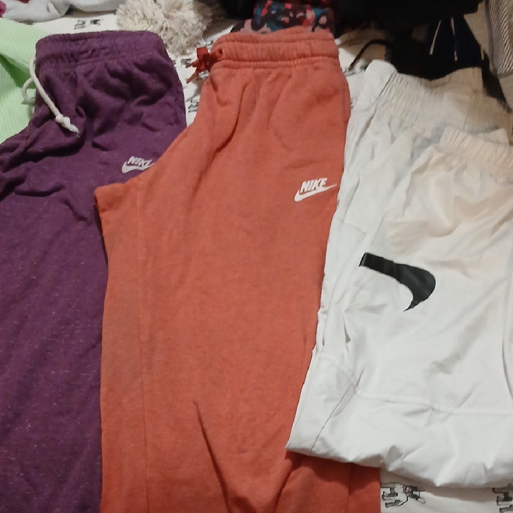 Nike Vibrant Purple and Orange Joggers for Active Style